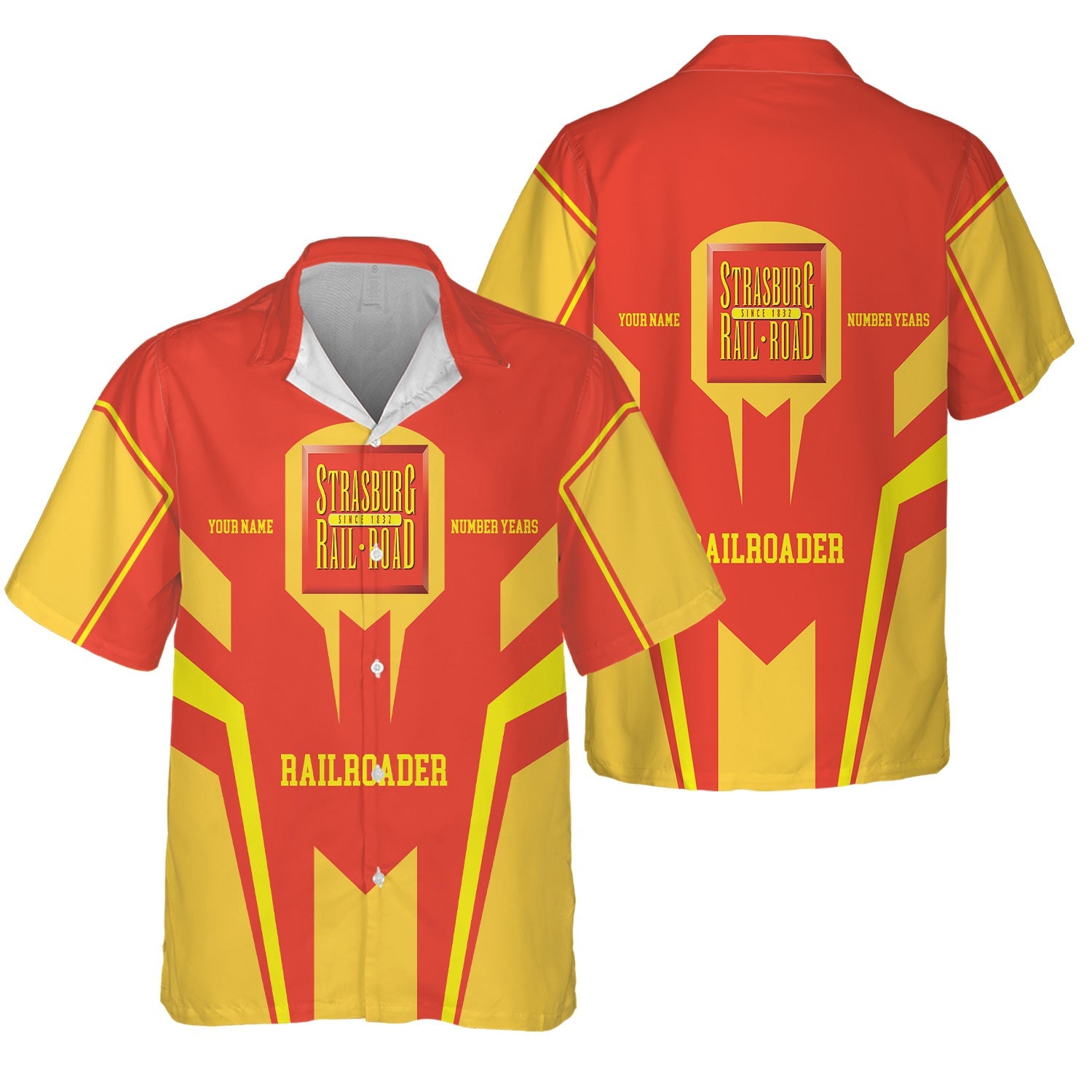 Railspirit Personalized Strasburg Railroad Hawaiian Shirt Custom Year Railroader Shirt Gift Idea For Train Lover