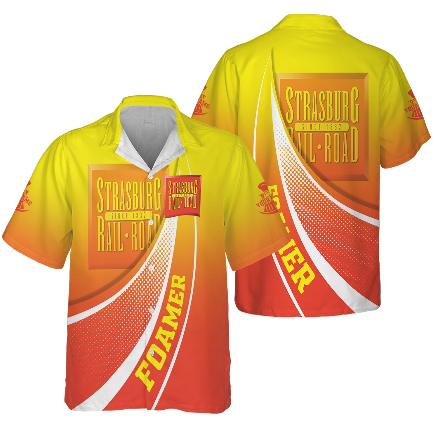 Railspirit Personalized Strasburg Railroad Hawaiian Shirt Railway-Themed Style Shirt Gift Idea For Trainspotter