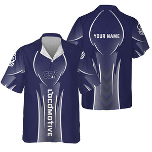 Railspirit Personalized CSX Transportation Railroad Hawaiian Shirt Striking Line Style Train Shirt For Locomotive Lovers