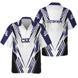 Railspirit Personalized CSX Transportation Railroad Hawaiian Shirt Railroad Tribute Design Train Shirt for Train Lovers