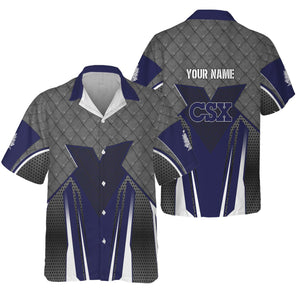 Railspirit Personalized CSX Transportation Railroad Hawaiian Shirt Rugged Steel Vibes Train Shirt All Over Print