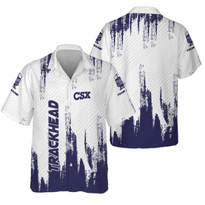 Railspirit Personalized CSX Transportation Railroad Hawaiian Shirt Paint Impact Design Train Shirt for Trackhead