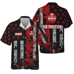 Railspirit Personalized Monon Railroad Hawaiian Shirt Artistic Paint American Flag Style Train Shirt