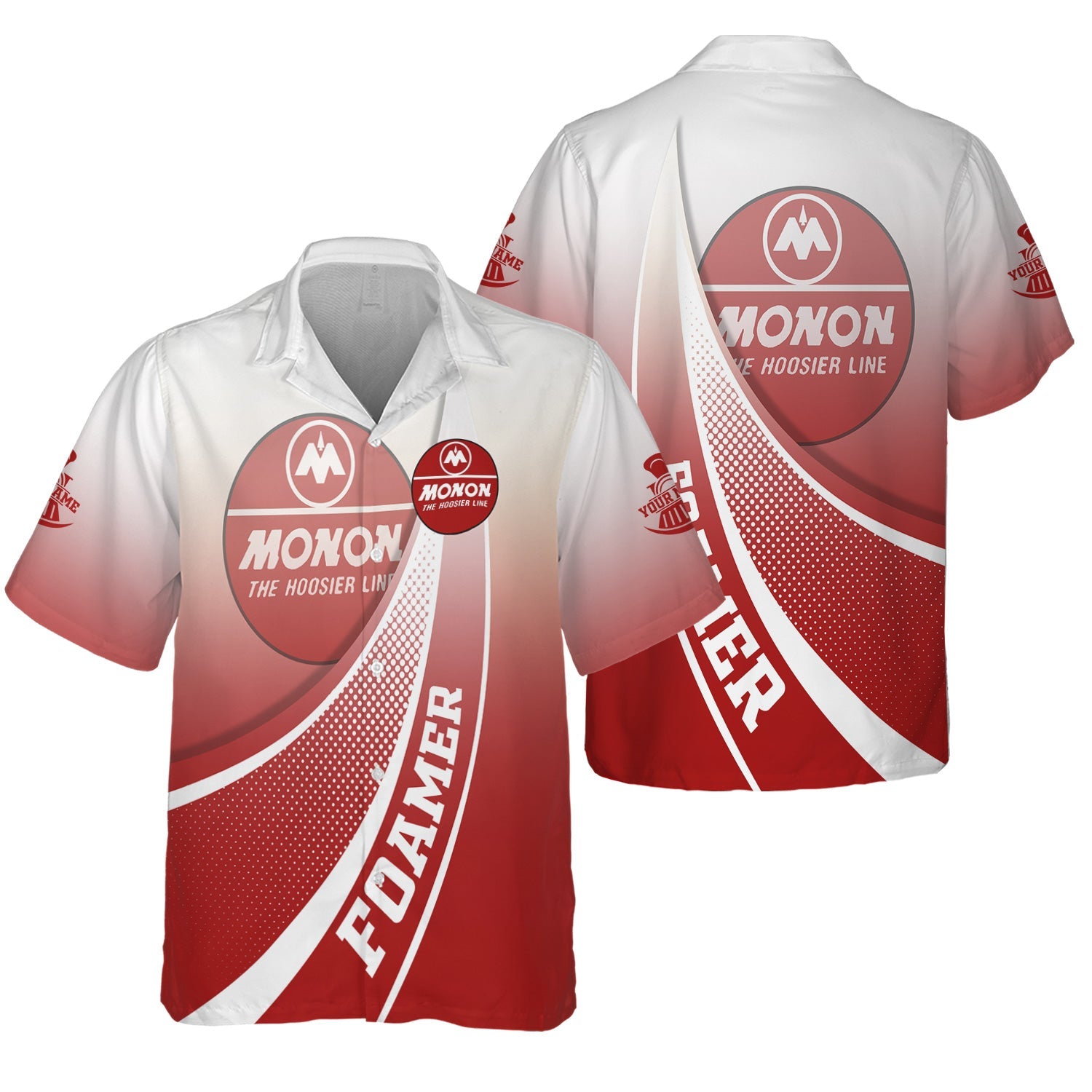 Railspirit Personalized Monon Railroad Hawaiian Shirt Railway-Themed Style Shirt Gift Idea For Trainspotter
