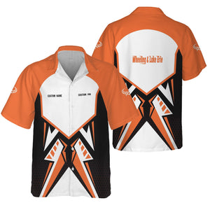 Railspirit Personalized Wheeling And Lake Erie Railroad Hawaiian Shirt Vibriant Style with Custom Position Train Shirt