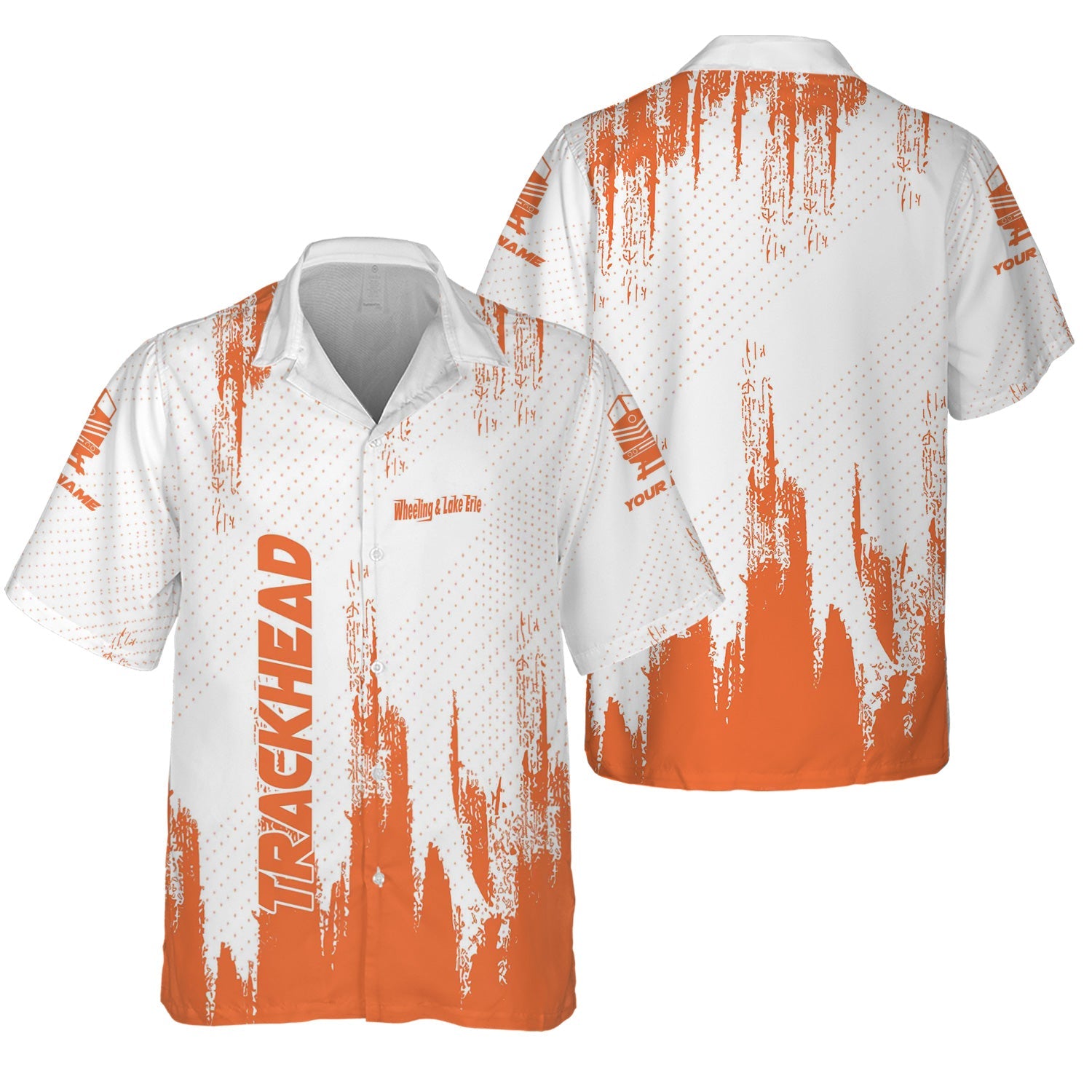 Railspirit Personalized Wheeling And Lake Erie Railroad Hawaiian Shirt Paint Impact Design Train Shirt for Trackhead