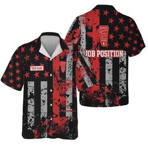 Railspirit Personalized Bangor And Aroostook Railroad Hawaiian Shirt Artistic Paint American Flag Style Train Shirt