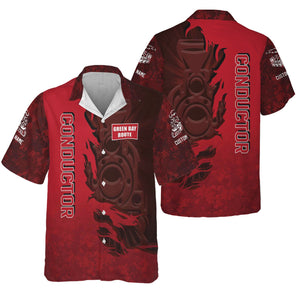 Railspirit Personalized Green Bay & Western Railroad Hawaiian Shirt Blazing Style with Custom Position Train Shirt