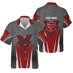 Railspirit Personalized Wisconsin Central Ltd Railroad Hawaiian Shirt Rugged Steel Vibes Train Shirt All Over Print