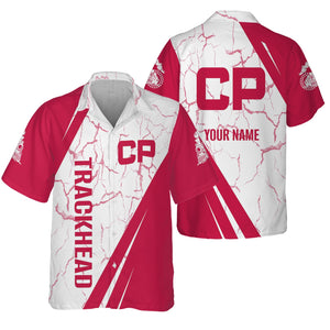 Railspirit Personalized Canadian Pacific Railroad Hawaiian Shirt Crackle Texture Style Shirt For Trackhead
