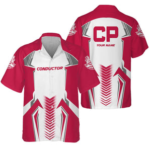 Railspirit Personalized Canadian Pacific Railroad Hawaiian Shirt Standout Style with Custom Position Train Shirt