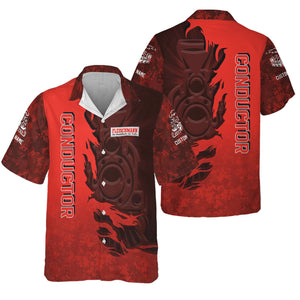 Railspirit Personalized Fleischmann And Western Railroad Hawaiian Shirt Blazing Style with Custom Position Train Shirt