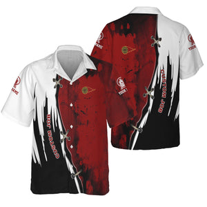 Railspirit Personalized Western Maryland Railway Hawaiian Shirt Retro Stitches Design with Custom Position Train Shirt