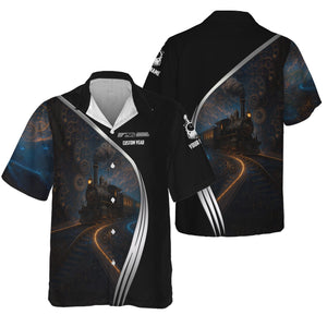 Railspirit Personalized Norfolk Southern Railway Hawaiian Shirt Steampunk Locomotive with Custom Year Train Shirt