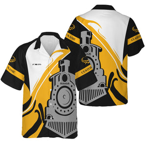 Railspirit Personalized Norfolk Southern Railway Hawaiian Shirt Flame-Inspired Style Shirt Gift Idea For Train Lovers