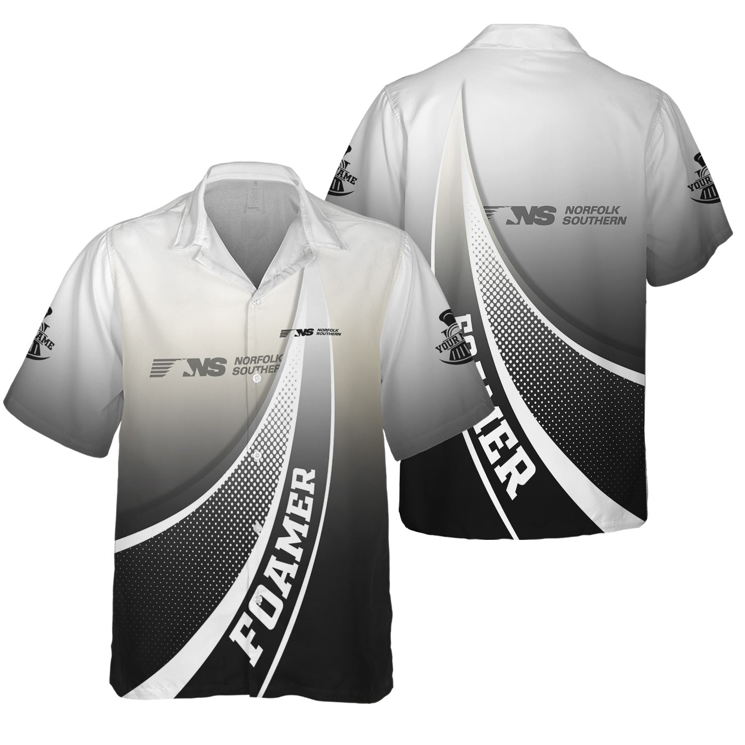 Railspirit Personalized Norfolk Southern Railway Hawaiian Shirt Railway-Themed Style Shirt Gift Idea For Trainspotter