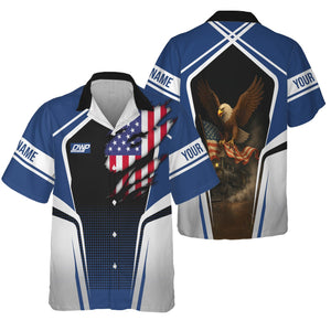 Railspirit Personalized Duluth, Winnipeg and Pacific Railway Hawaiian Shirt American Eagle Vintage Train Shirt