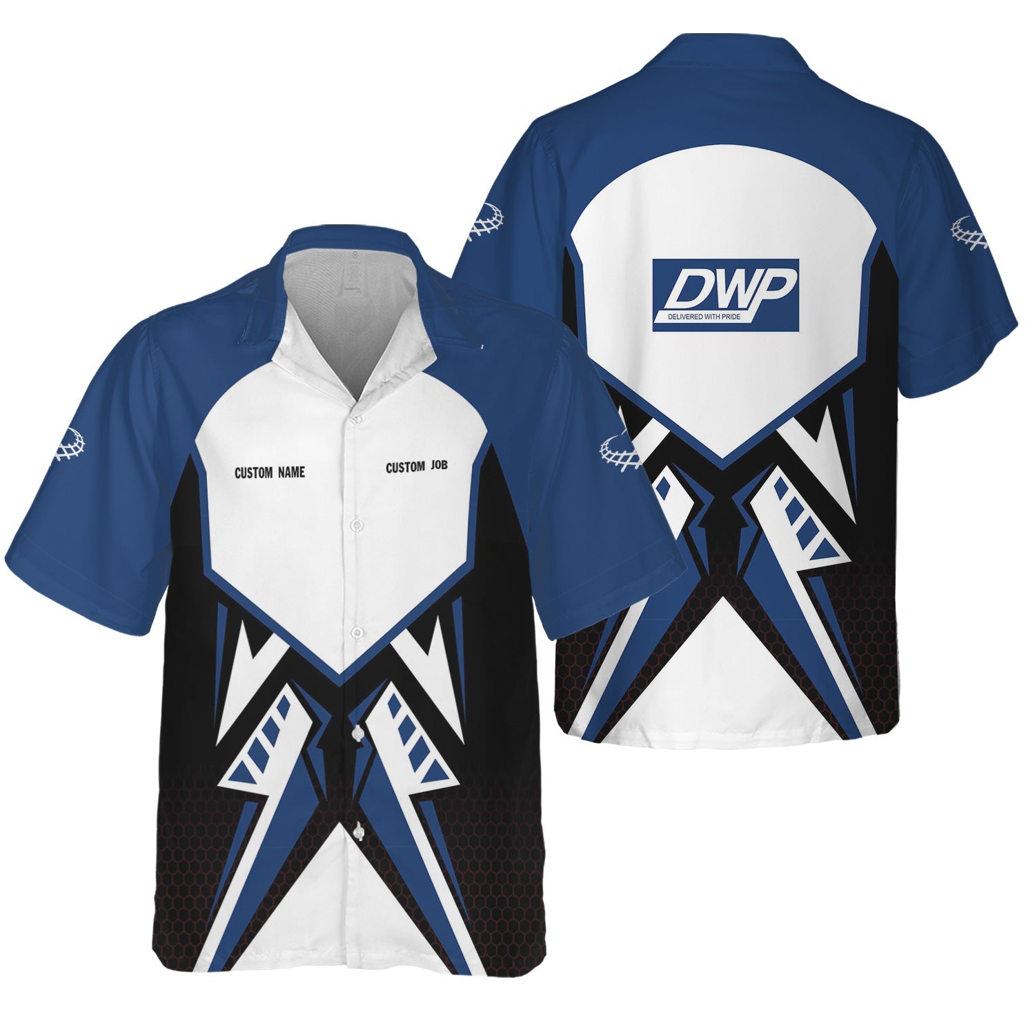 Railspirit Personalized Duluth, Winnipeg and Pacific Railway Hawaiian Shirt Vibriant Style with Custom Position Train Shirt