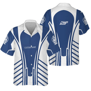 Railspirit Personalized Duluth, Winnipeg and Pacific Railway Hawaiian Shirt Striped Railroad Style Train Shirt All Over Print