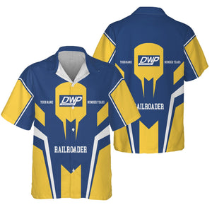 Railspirit Personalized Duluth, Winnipeg and Pacific Railway Hawaiian Shirt Custom Year Railroader Shirt Gift Idea For Train Lover