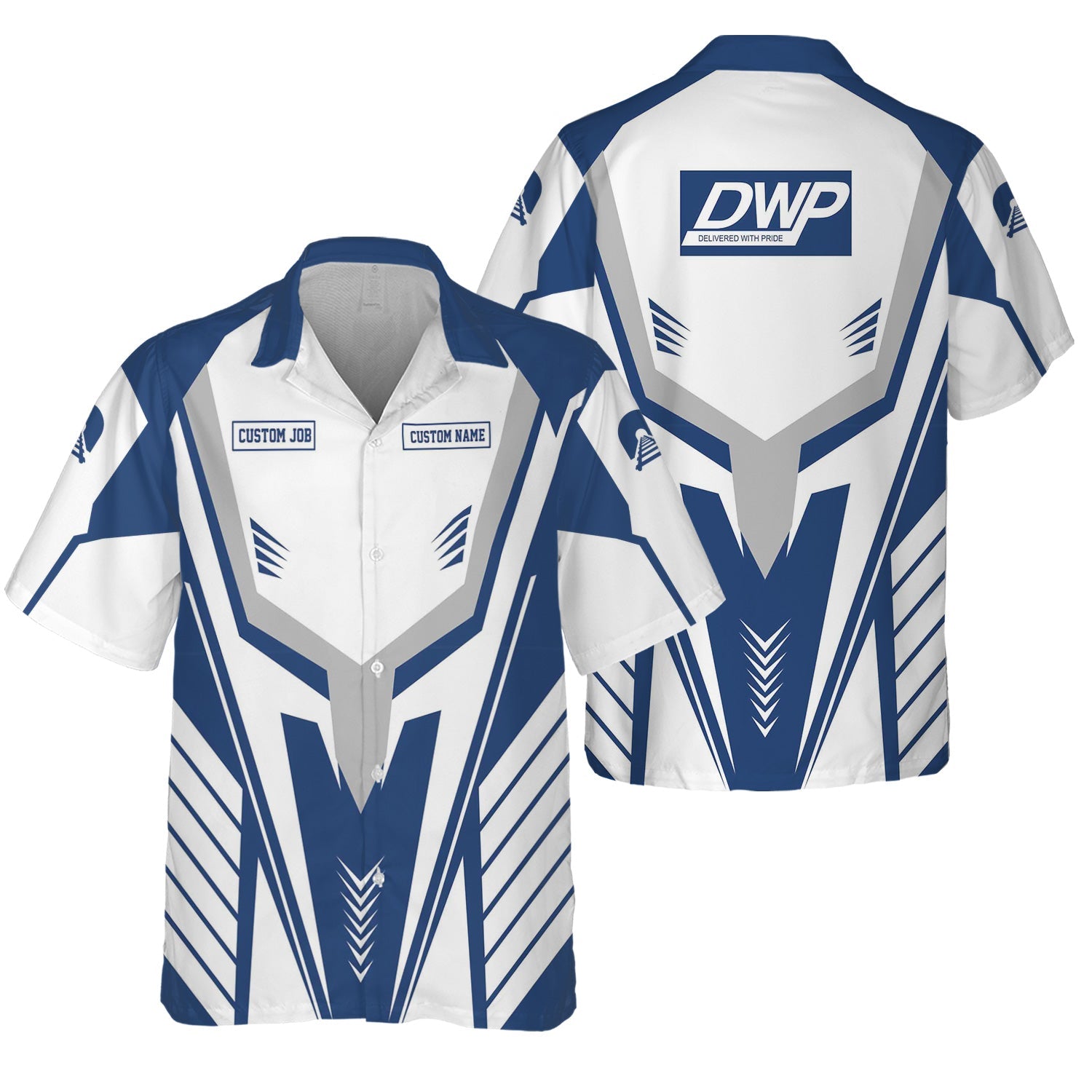 Railspirit Personalized Duluth, Winnipeg and Pacific Railway Hawaiian Shirt Workwear-Inspired with Custom Position Train Shirt