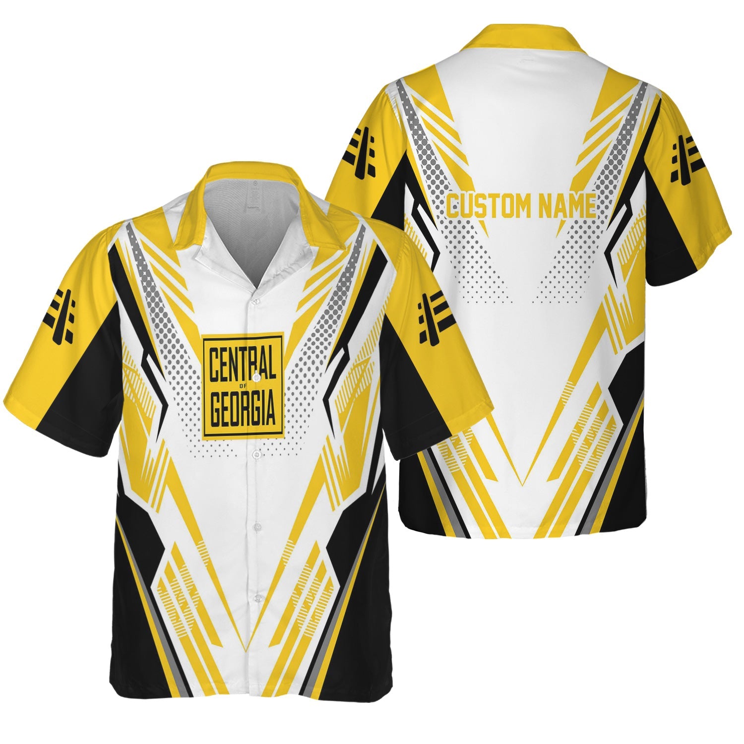 Railspirit Personalized Central of Georgia Railway Hawaiian Shirt Railroad Tribute Design Train Shirt for Train Lovers