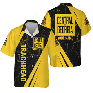 Railspirit Personalized Central of Georgia Railway Hawaiian Shirt Crackle Texture Style Shirt For Trackhead