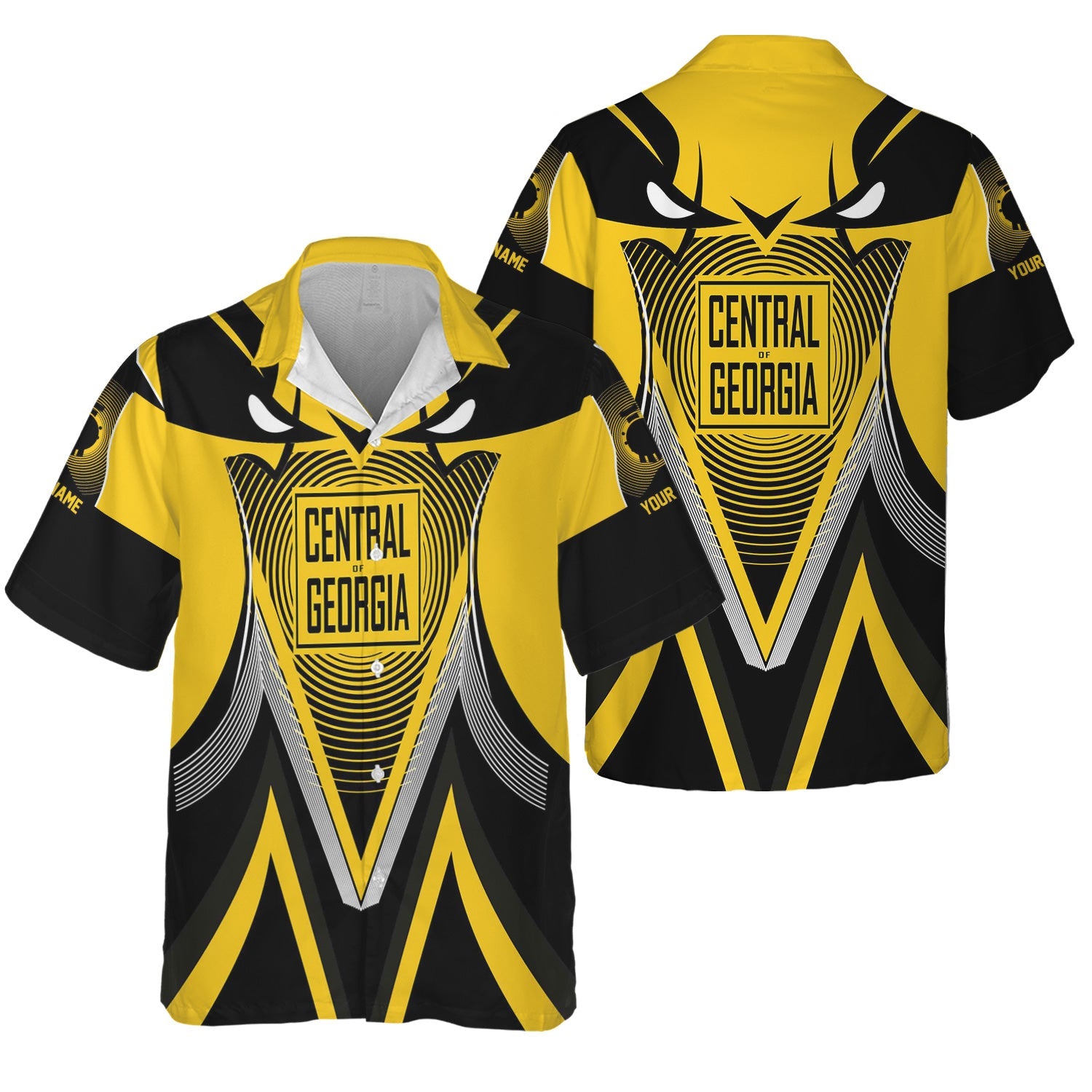 Railspirit Personalized Central of Georgia Railway Hawaiian Shirt Vibrant Graphic Pattern Shirt For Train Enthusiasts