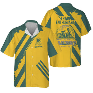 Railspirit Personalized Southern Railway U.S Hawaiian Shirt Locomotive Design SOU Train Shirt for Train Enthusiast