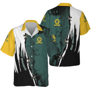 Railspirit Personalized Southern Railway U.S Hawaiian Shirt Retro Stitches Design with Custom Position SOU Train Shirt