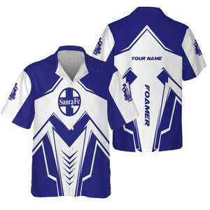 Railspirit Personalized Santa Fe Railway Hawaiian Shirt Railway Trainspotter Style Atchison, Topeka and Santa Fe Railway Shirt Gift Idea For Foamers