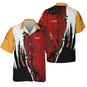 Railspirit Personalized Chicago South Shore and South Bend Railroad Hawaiian Shirt Retro Stitches Design with Custom Position Train Shirt