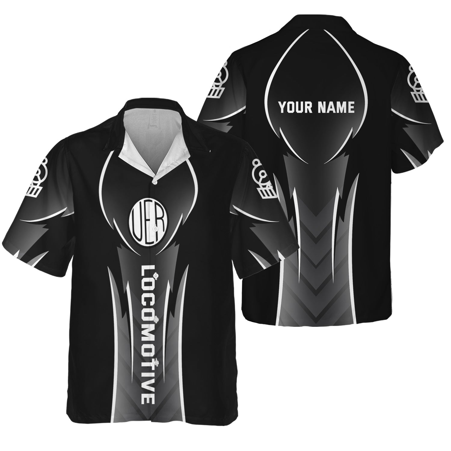 Railspirit Personalized Union Electric Railway Hawaiian Shirt Striking Line Style Train Shirt For Locomotive Lovers