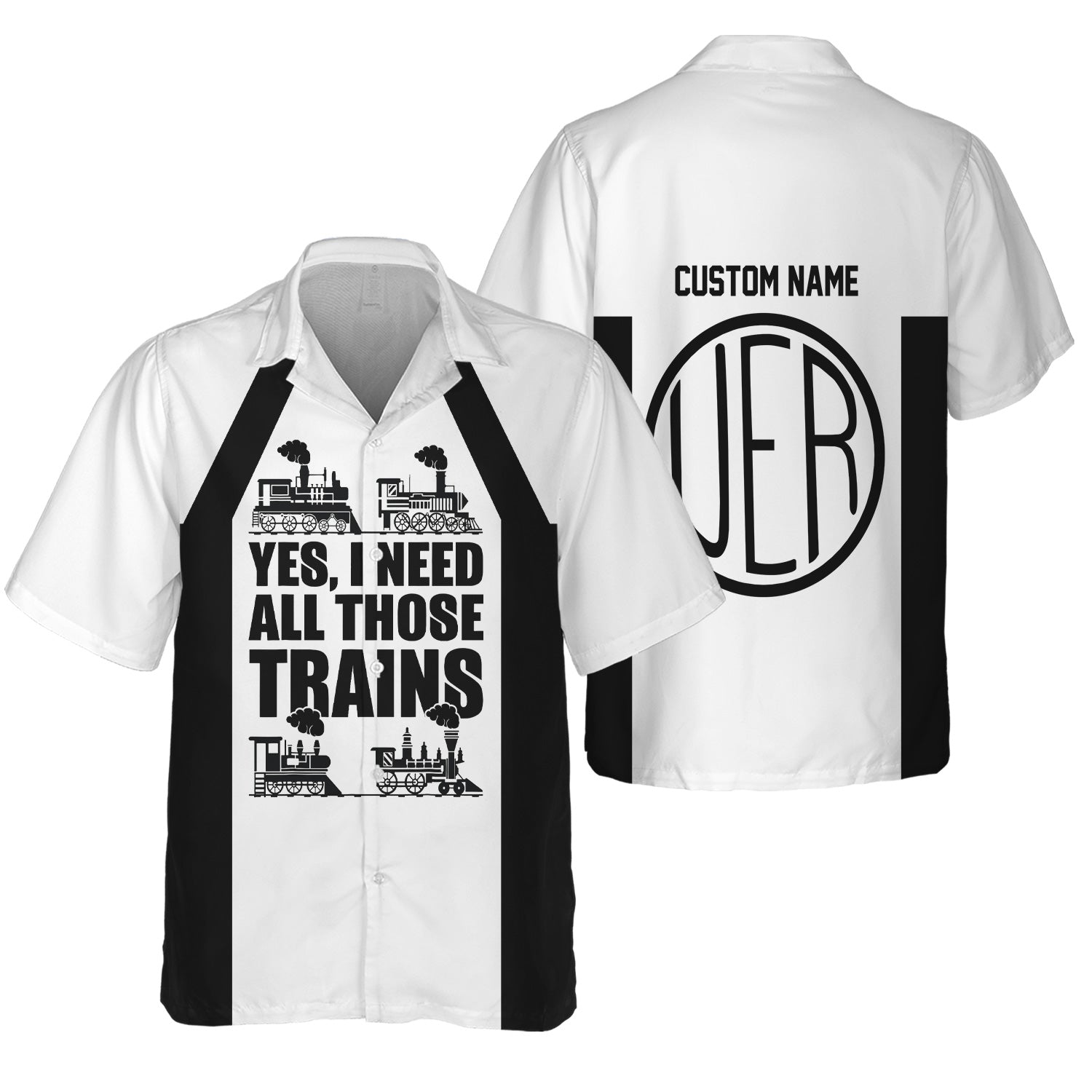 Railspirit Custom Name Union Electric Railway Hawaiian Shirt Yes I Need All Those Train Printed Shirt