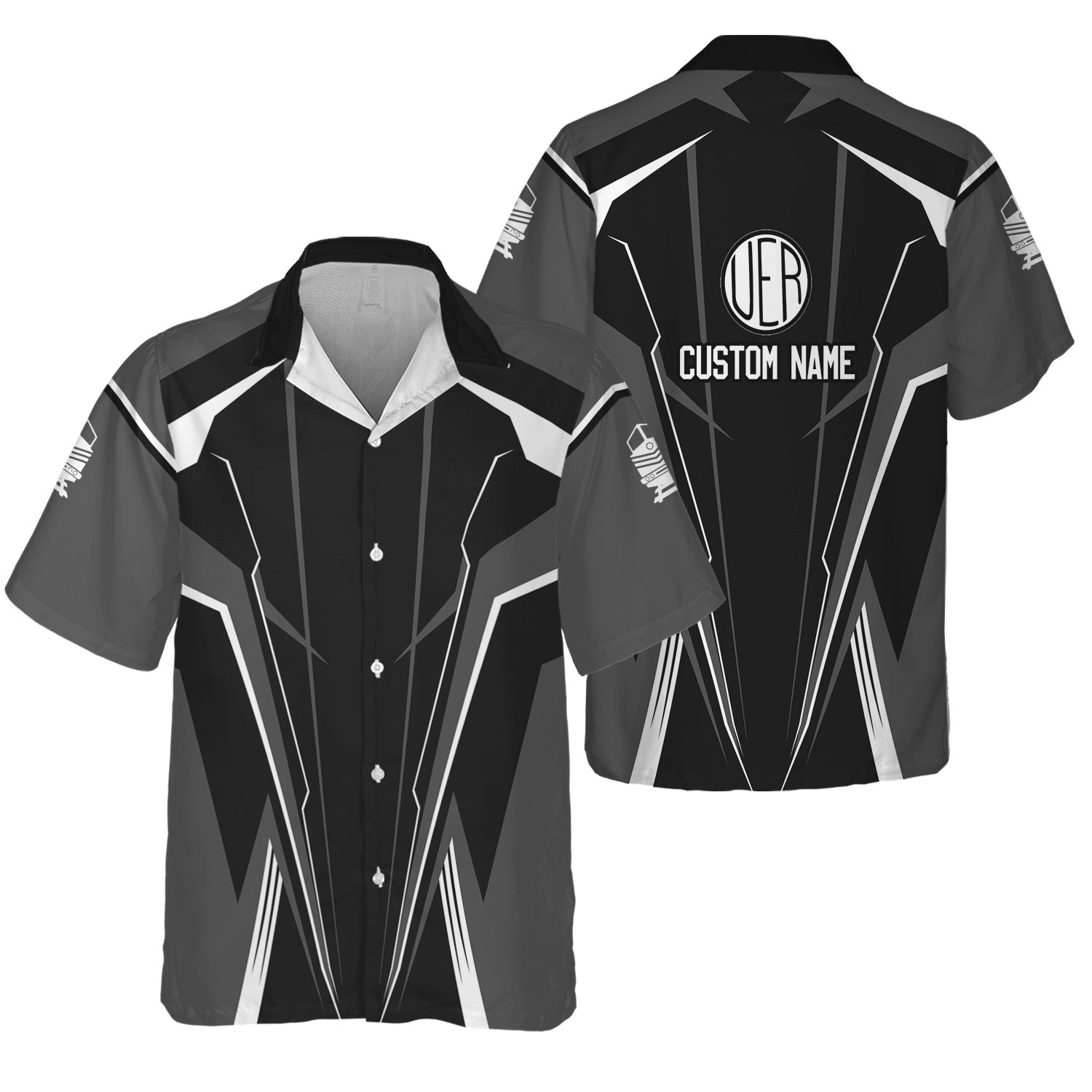 Railspirit Personalized Union Electric Railway Hawaiian Shirt Lightning-Edge Design Train Shirt For Railroad Lovers