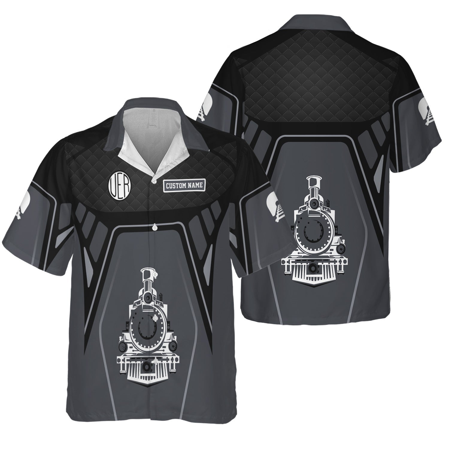 Railspirit Personalized Union Electric Railway Hawaiian Shirt Steam Locomotive Engine Graphic Train Shirt All Over Print