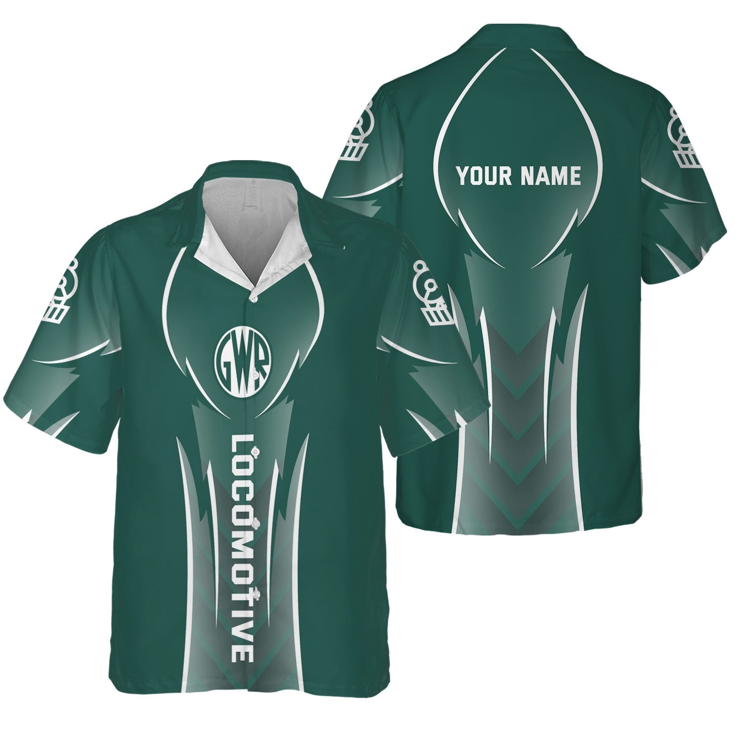 Railspirit Personalized Great Western Railway Hawaiian Shirt Striking Line Style Train Shirt For Locomotive Lovers