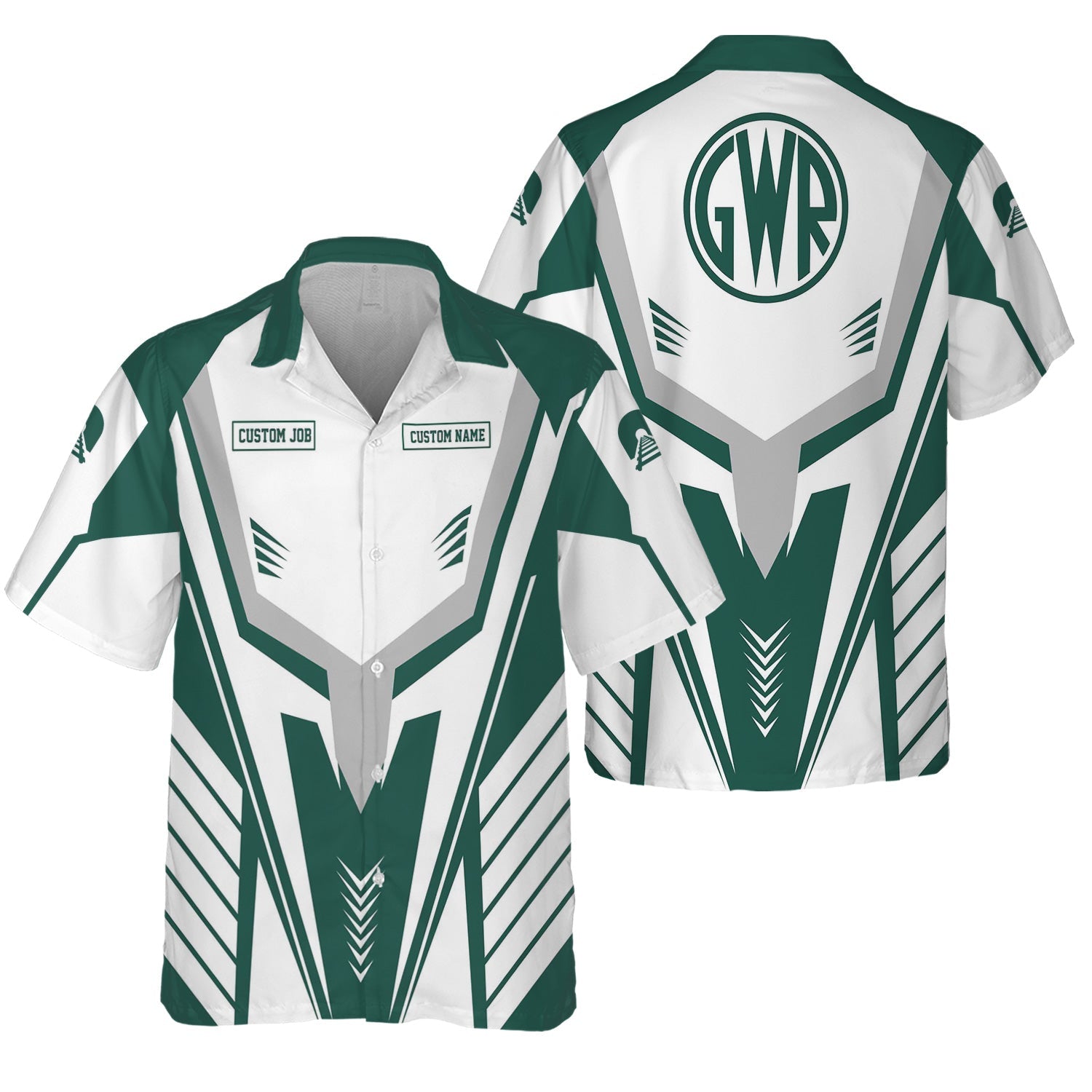 Railspirit Personalized Great Western Railway Hawaiian Shirt Workwear-Inspired with Custom Position Train Shirt