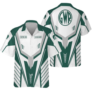 Railspirit Personalized Great Western Railway Hawaiian Shirt Workwear-Inspired with Custom Position Train Shirt