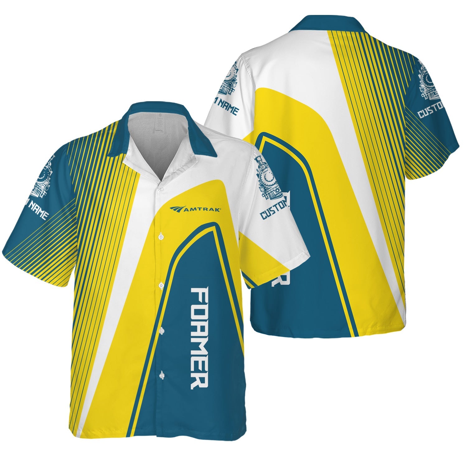 Railspirit Personalized Avanti West Coast Hawaiian Shirt Vibrant Striking Style Shirt For Rail Enthusiasts