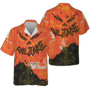Railspirit Personalized Avanti West Coast Hawaiian Shirt Torn Graphic Style Train Shirt For Rail Junkie