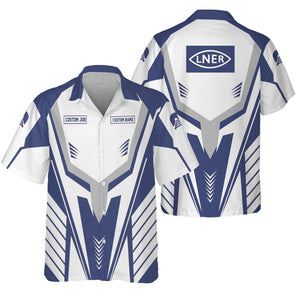 Railspirit Personalized London and North Eastern Railway Hawaiian Shirt Workwear-Inspired with Custom Position Train Shirt