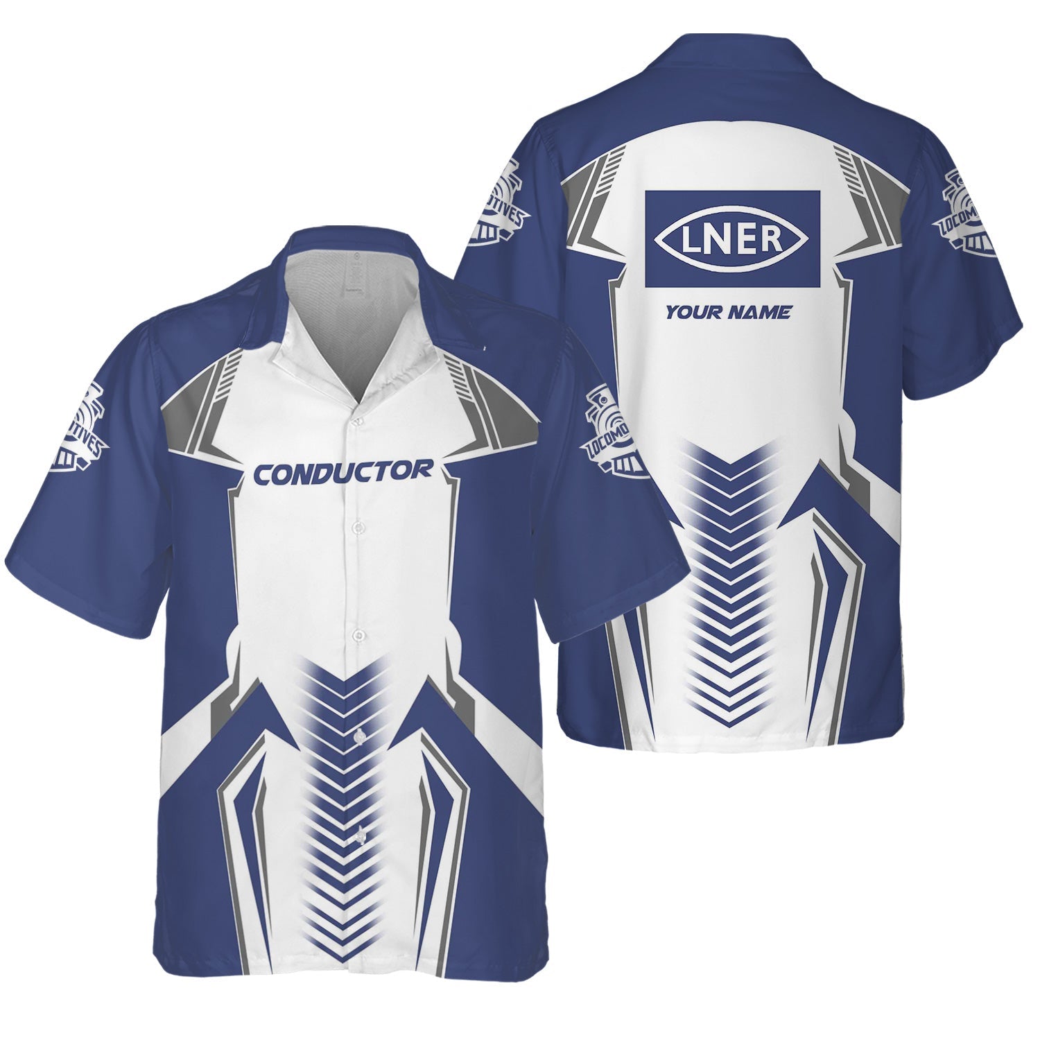 Railspirit Personalized London and North Eastern Railway Hawaiian Shirt Standout Style with Custom Position Train Shirt