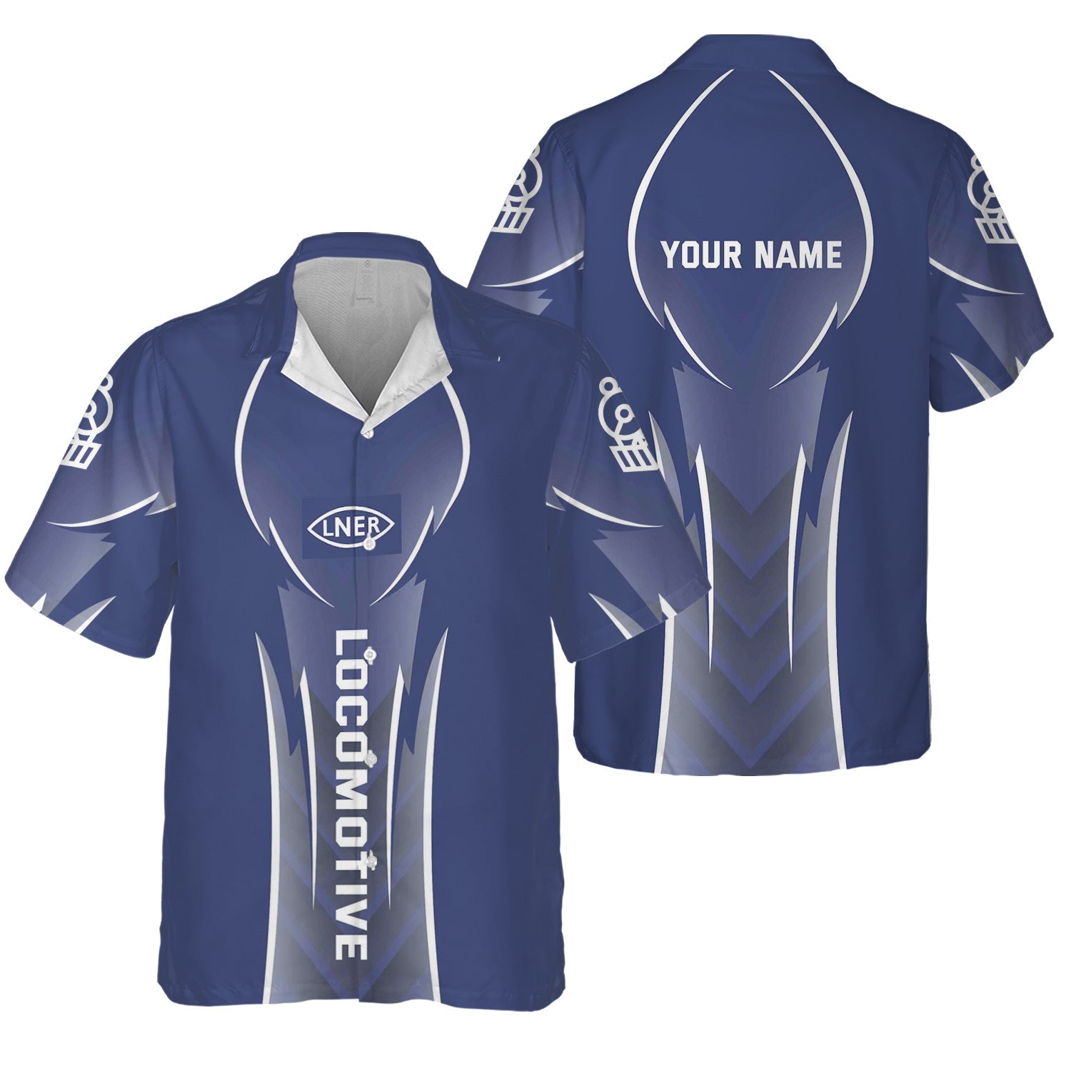 Railspirit Personalized London and North Eastern Railway Hawaiian Shirt Striking Line Style Train Shirt For Locomotive Lovers