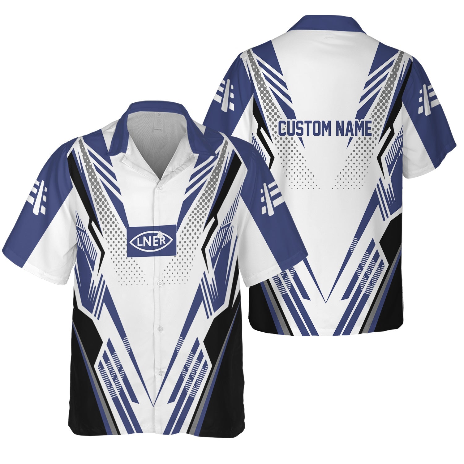 Railspirit Personalized London and North Eastern Railway Hawaiian Shirt Railroad Tribute Design Train Shirt for Train Lovers