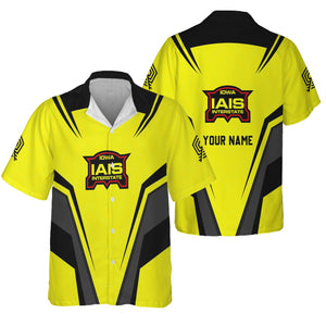 Railspirit Personalized Iowa Interstate Railroad Hawaiian Shirt Railway Inspired Apparel IAIS Train Shirt For Train Lovers