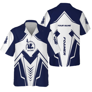 Railspirit Personalized CNJ Jersey Central Railroad Hawaiian Shirt Railway Trainspotter Style Shirt Gift Idea For Foamers