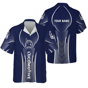 Railspirit Personalized Jersey Central Railroad Hawaiian Shirt Striking Line Style CNJ Train Shirt For Locomotive Lovers