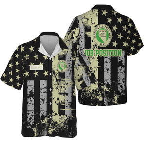 Railspirit Personalized Virginia & Truckee Railroad Hawaiian Shirt Artistic Paint American Flag Style Train Shirt