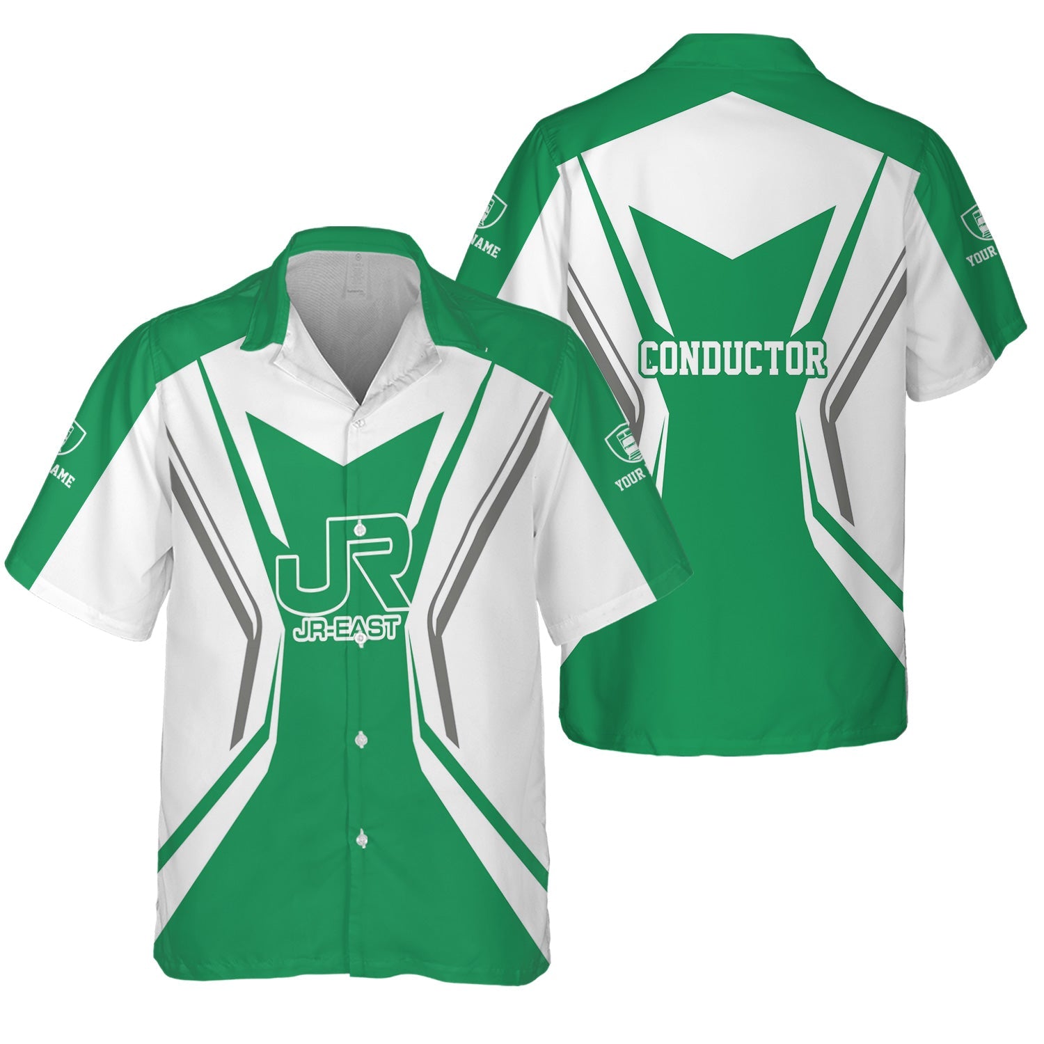 Railspirit Personalized East Japan Railway Hawaiian Shirt Unique Style with Custom Job JR-EAST Train Shirt